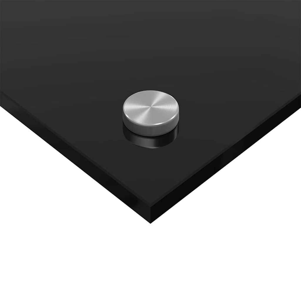 Kitchen Backsplash 2 pcs Black 120 x 50 cm Tempered Glass